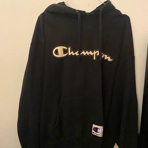 vintage black champion hoodie